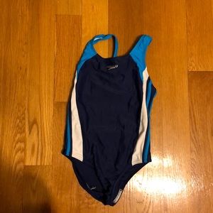 Speedo one piece blue bathing suit-kids